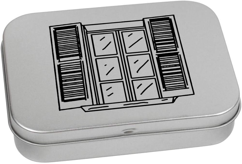 Azeeda 110mm 'Window' Metal Hinged Tin / Storage Box (TT00134124) Amazon.co.uk Toys & Games