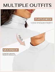 Womens Long Sleeve Turtleneck T-Shirts Mock Neck