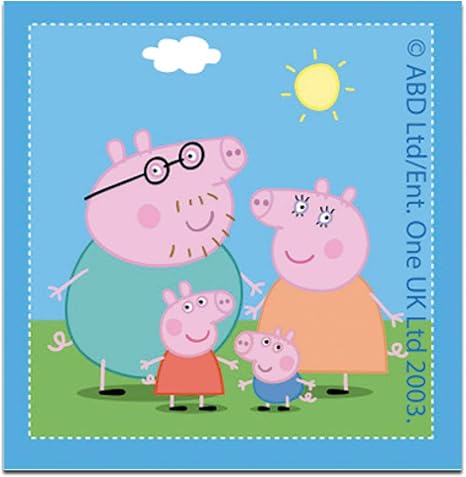 Entertainment One C Patch Peppa Pig Family Pig Blue 6 7 X 7 0 Cm Iron On Applique Patches Amazon De Kuche Haushalt