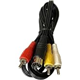 BUHCUWQB 6FT AV Cable Compatible with Sega Genesis 2 3, 3 RCA 9 Pin Plug | 9 pin AV Cable Compatible with Genesis 2, 3, CDX, Nomad; 6ft cable, color-coded RCA, clear video and sound, easy setup
