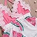 Happy Town Summer Toddler Baby Girl Clothes Cute Fruit/Flower Print Lace Trim Backless Romper Shorts Jumpsuit (Pink, 18-24 Months)