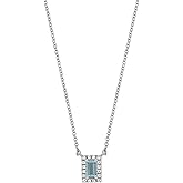 Bony Levy 18K White Gold Aquamarine with Diamond Rectangular Pendant Necklace