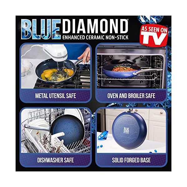 Blue Diamond Cookware Diamond Infused Ceramic Nonstick 10" Frying Pan