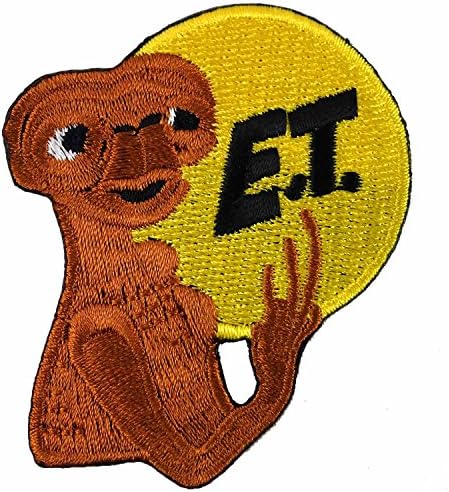 ET Alien UFO Retro Embroidered Applique Iron on Patch