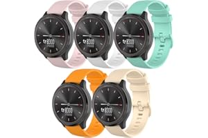 QGHXO Band for Garmin Vivomove Sport, Soft Silicone Replacement Watch Band for Garmin Vivomove Trend/3/Luxe/Style/HR Sport Style (20mm Width)