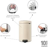 Brabantia NewIcon 20L Pedal Bin Soft Beige with Removable Inner Bucket view 2