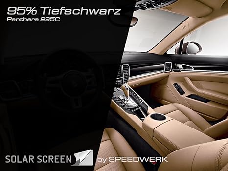 Scheibentönungsfolie 95% Tiefschwarz 76cm Breite Panthera 295C, Profi Tönungsfolie 3m