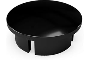 FORMUFIT F112IDC-BK-10 1-1/2" Furniture Grade Internal Dome Cap in Black, 1.9" ID, PVC (Pack of 10)