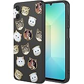 KOARWVC Phone Case for Galaxy A06 Case, Samsung A06 Case, SM-A065F Case Cute cat Pattern Design Slim Protective Soft TPU Bumper Phone Cover for Samsung Galaxy A06 Black Cat