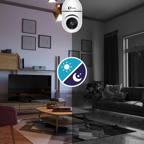 XVIM Wireless WiFi Light Bulb Camera, 3MP Light Bulb Security