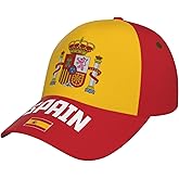 DABOYOZHZH Spain Flag Cool Spanish Baseball Cap 3D Full Print Adult Unisex Adjustable Hat Soccer Patriotic Caps