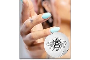 Inkbox Temporary Tattoos, Semi-Permanent Tattoo, One Premium Easy Long Lasting, Water-Resistant Temp Tattoo with For Now Ink - Lasts 1-2 Weeks, Bee Tatttoo, 1 x 1 in, Bebo