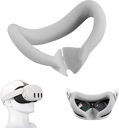 Baomaeyea Silicone VR Face Cover Pad for Meta Quest 3 - Sweatproof Lightproof
