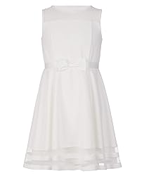 Calvin Klein Girls' Sleeveless Party Dress, Fit and