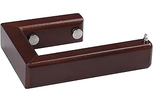 OCIOLI Wooden Toilet Paper Holder Toilet Roll Holder Bathroom Toilet Paper Holder Wall Mount Hanging Paper Towel Holder Towel Racks for Bathroom,Kitchen (Brown)