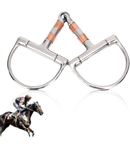 Mors à Filet à Anneau Pour Cheval - Acier Inoxydable, Caoutchouc Goût Pomme, Anneaux Lâches