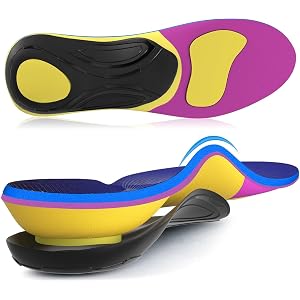 Fit Geno Plantar Fasciitis Insoles, 220lbs+ Arch Support for Men Women | High Arch Pain Relief Orthotics for Work Boots, Snea