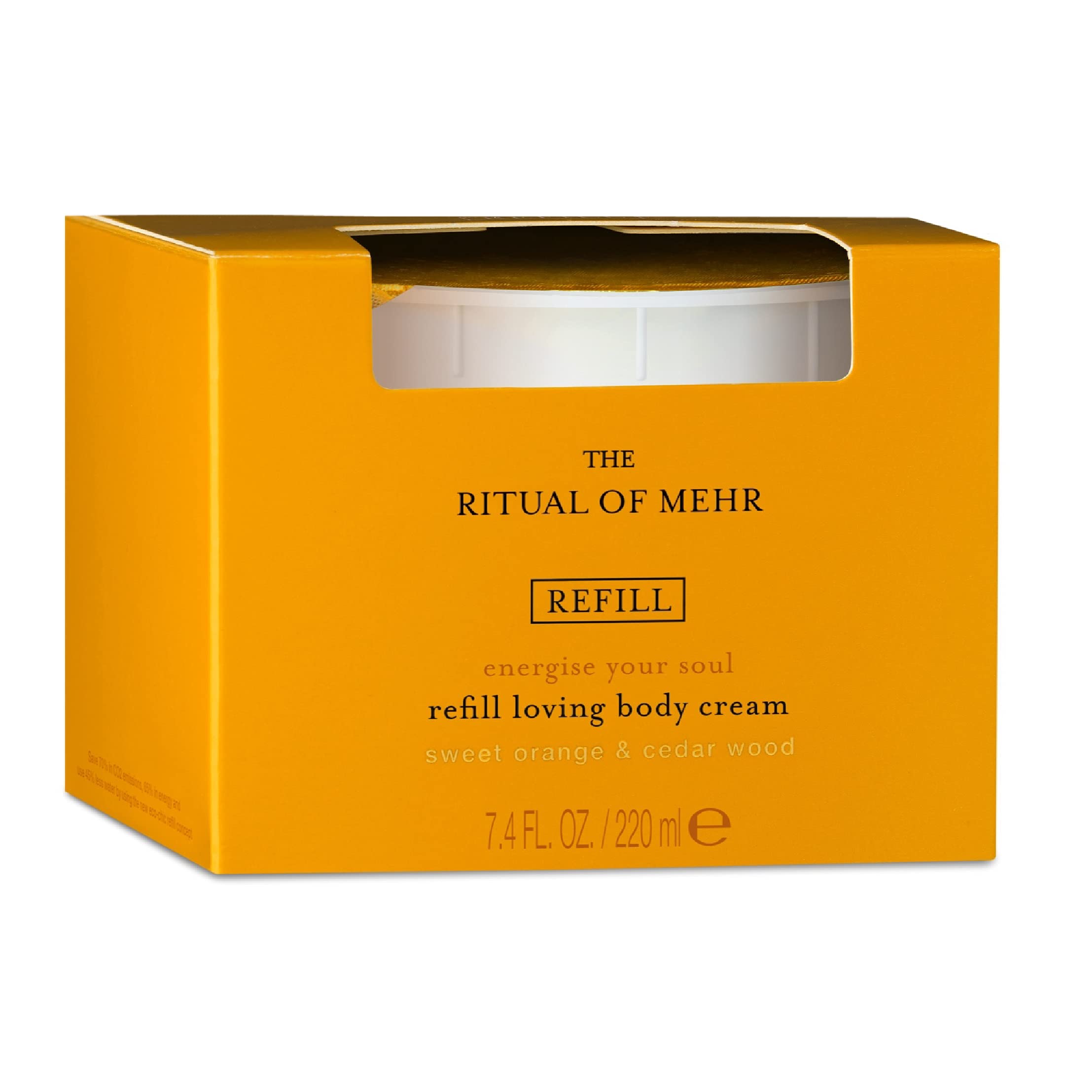 RITUALS Body Cream Refill from The Ritual of Mehr, 220 ml - With Sweet Orange & Cedar Wood - Energising & Stimulating Properties with Vitamin C