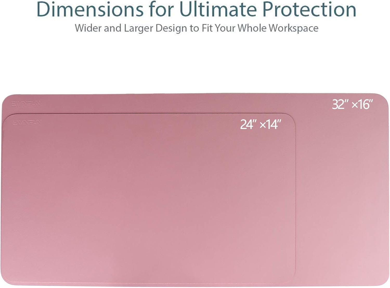 Ewinsun Desk Mat, Office Desk Pad, 35cm x 60cm PU Leather Desk Blotter