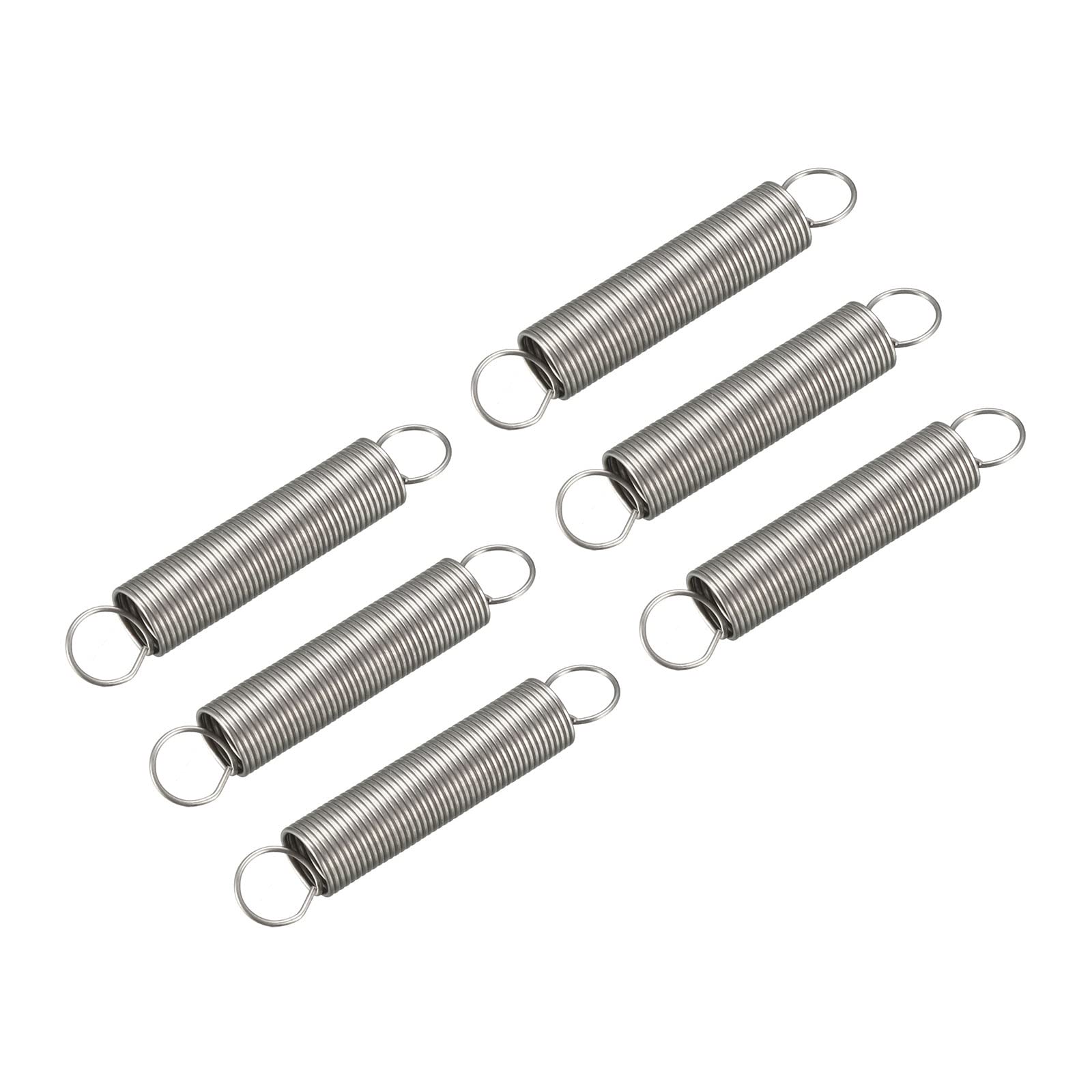 METALLIXITY Extension Spring (0.5x6x35mm/0.02"x0.24"x1.38") 10Pcs, Stainless Steel Tension Spring Wire - for Home Repair Construction Machinery