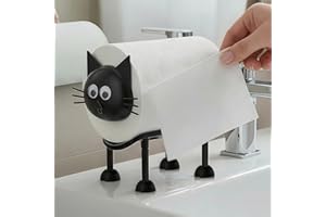1pcs Cat Toilet Paper Holder, Funny Free Standing Bathroom Tissue Storage Rack with Cute Cat Design for Bathroom, Living Room