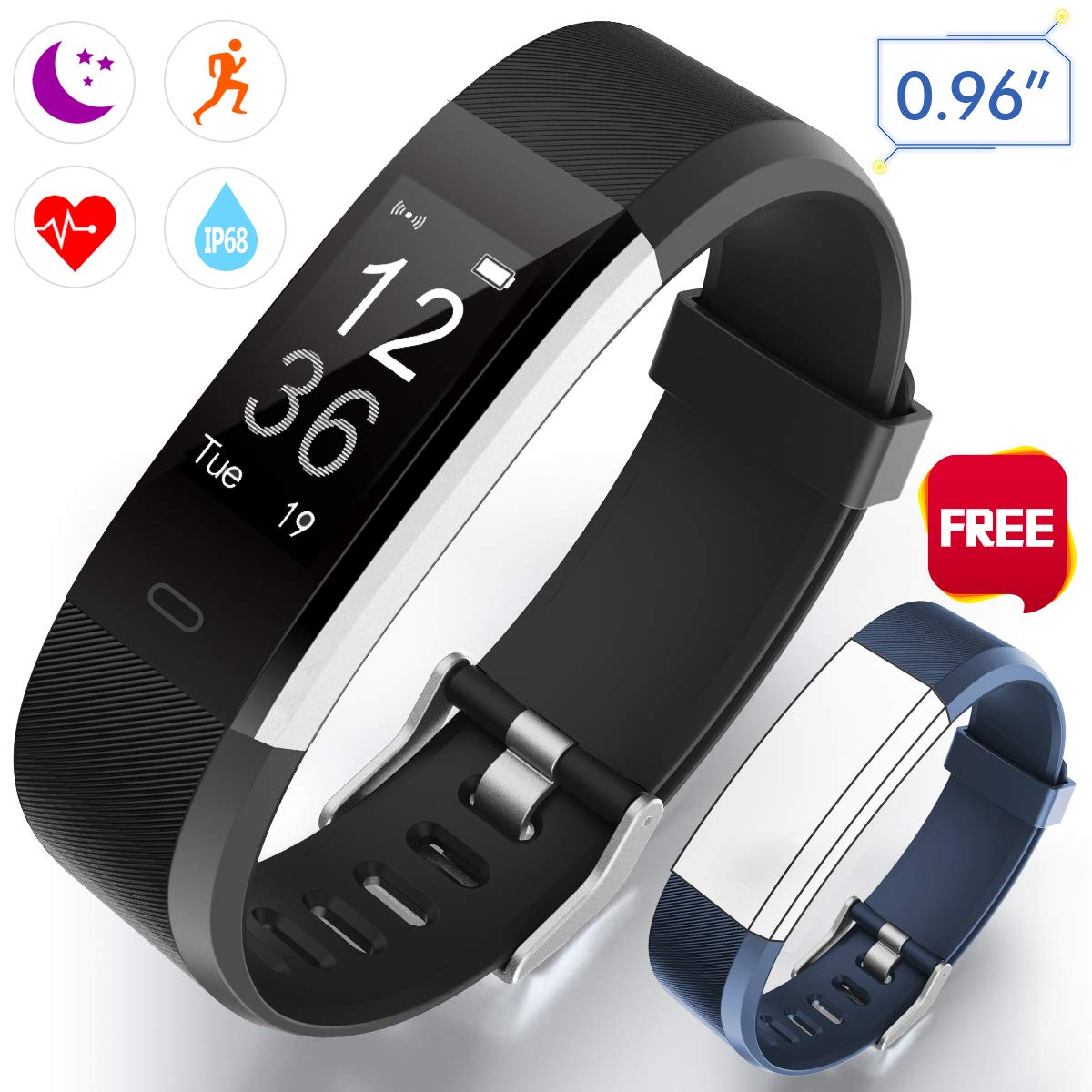 Pulsera de Actividad Pulsómetro Impermeable IP67 Pulsera Inteligente Pulsera de Actividad Pulsómetro Impermeable IP67 Pulsera Inteligente