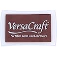 Tsukineko Full-Size VersaCraft Fabric and Home Decor Crafting Pigment Inkpad, Chocolate