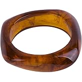 Caiyao Colorful Acrylic Resin Bangle Bracelet Wristbands Tortoiseshell Acetate Plate Cuff Bracelet Vintage Wide Irregular Geometric Plastic Bracelet for Women Teen Jewelry
