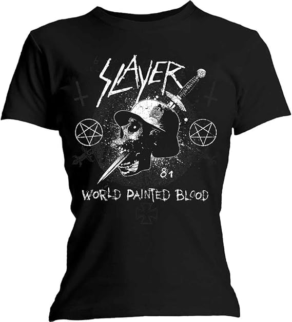 Amazon Slayer スレイヤー 初来日30周年記念 Dagger Skull Tシャツ レディース 公式 オフィシャル Tシャツ カットソー 通販