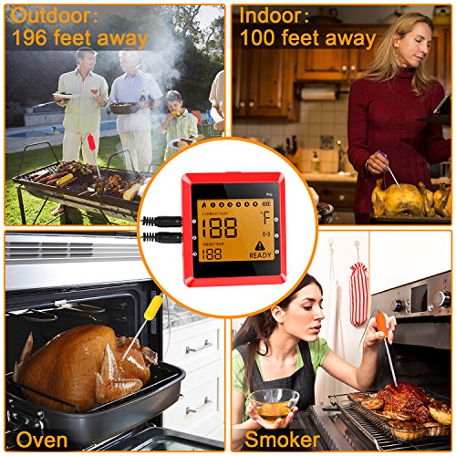 Digital Bluetooth Meat Thermometer for iPhone 6 Long Probes, Smart