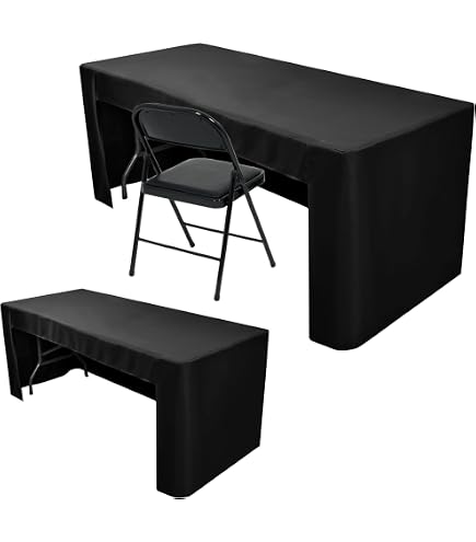 5ft Fitted Brown Polyester Table Cover – Perfect For Trade Show Booths, DJ Tables, Or Events By Tablecloth Market