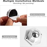 YSDMY 8 Pcs Self Adhesive Castors 20mm White 360° Rotation with 2 Holes view 3