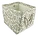 Home Essentials DII Woven Paper Textured Storage Basket, Collapsible & Convenient for Office, Bedroom, Closet, Toys, Laundry - Small, Taupe Damask