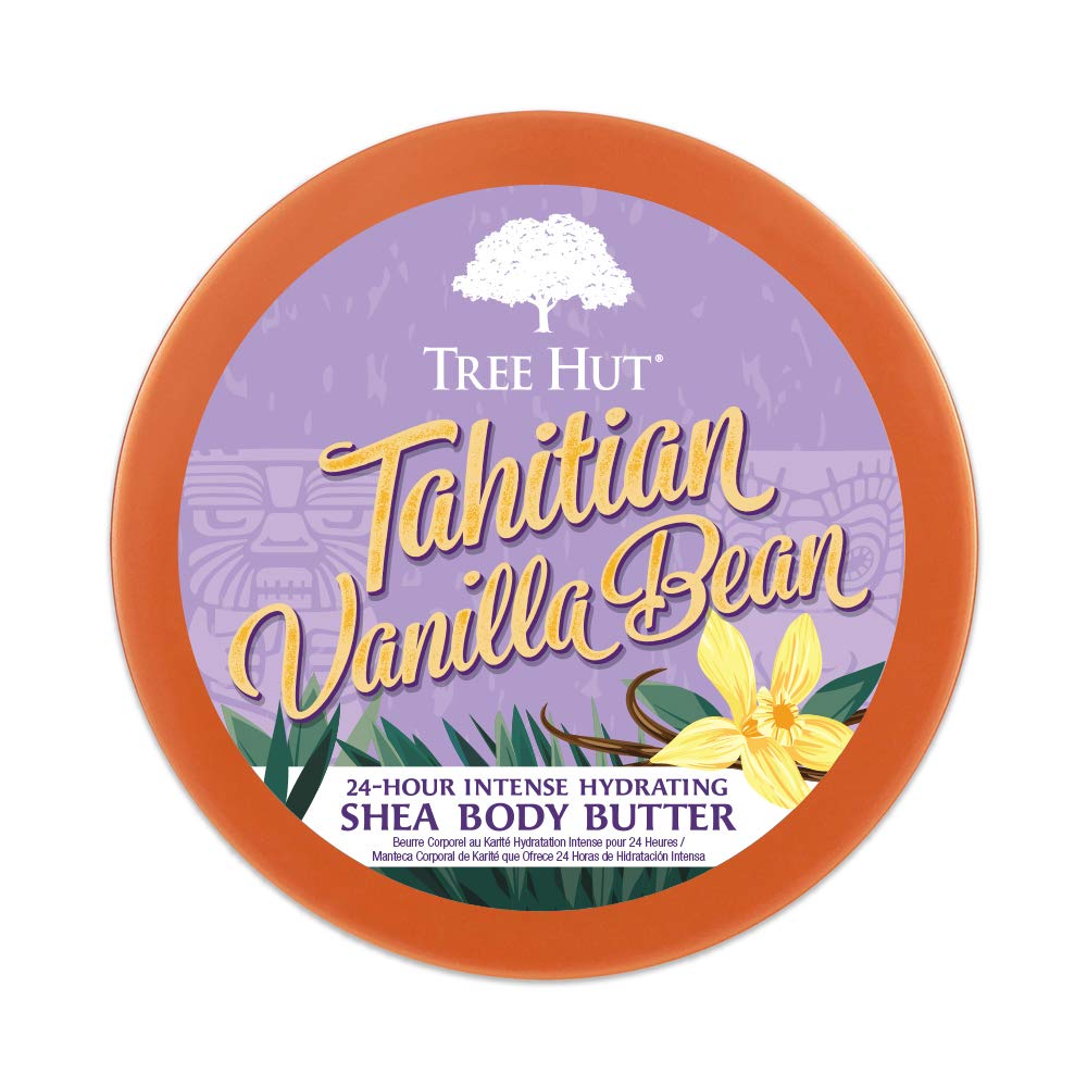 Tree Hut 24 hour Intense Hydrating Shea Body Butter Tahitian Vanilla Bean, 7oz, Hydrating Moisturizer with Pure Shea Butter for Nourishing Essential Body Care, 701017 : Beauty