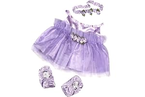 STUFFEMS TOY SHOP Lavender Ballerina Teddy Bear Clothes Outfit Fits Most 14"-18" Build-a-Bear and Make Your Own Stuffed Animals