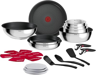 Ingenio Comfort Max - Juego de 8 Piezas + 12 Acc, Acero inoxidable