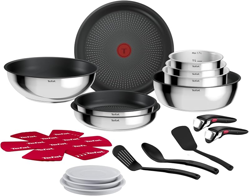 Ingenio Comfort Max - Conjunto de 8 Peças + 12 Acc, Aço Inoxidável