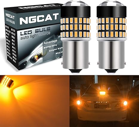 X2 Lampadina LED giallo BA9S LED indicatore di chip 5 sostituire BA9S LED lampadine a baionetta BA9S