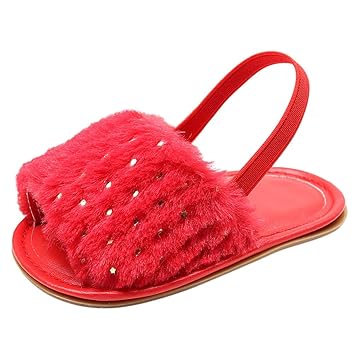 red sequin sandals