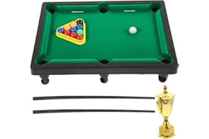 SUPVOX 1 Set Miniature Pool Table, Desktop Billiards Game for Parent-Child Interaction, Compact Portable Snooker Set