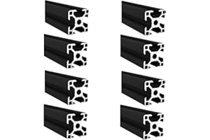 3030 Aluminum Extrusion T Slot 1050mm Long Black 8 Pack, Extruded Aluminum Profile 30 Series European Standard Anodized Linear Rail for 3D Printer Parts and CNC DIY 30 x 30 41.34" 8Pcs (Kwweeoo)