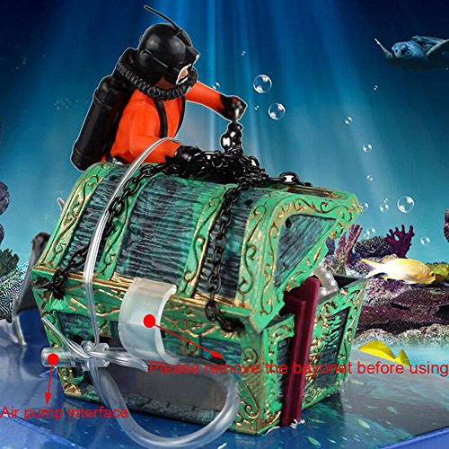 Bestgle Creative Aquarium Ornament Treasure Seeker Hunter Import