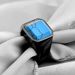 MYNENEY 14K Gold/Silver/Black Plated Square Signet