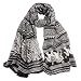 Qingfan Lightweight Scarves: Fashion Stylish Soft Silk Chiffon Scarf Wrap Long Soft Ladies Neck Stole Elephant Print Shawl For Women Girls (D) primary