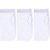 ALEGI Aquarium Extra Fine Media Filter Bag 7.5"*3.6" 3 Pack | Reusable 180 Micron Drawstring Mesh Filter Bags For Very Fine Resins Filter