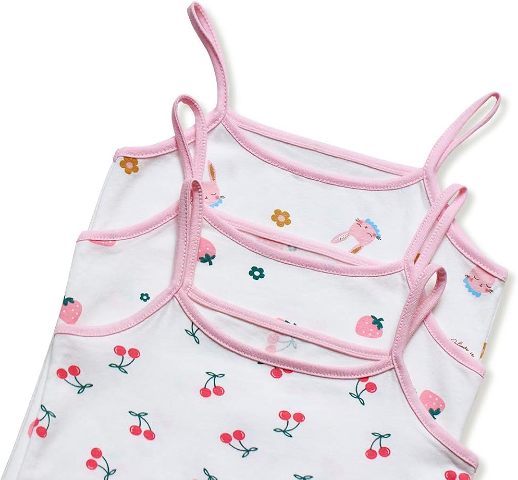 GLEAMING GRAIN Toddler Undershirts Kids Tank Tops/Tagless Cami Super Soft Breathable Combed Cotton for Toddler Kids: Clothing