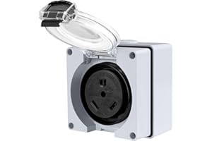 FROSTYRIDER 30Amp RV Power Outlet Box,NEMA TT-30R Receptacle 125Volt,Outdoor dustproof and Weatherproof for RV, Electric Vehicle, Generator, ETL Listed.