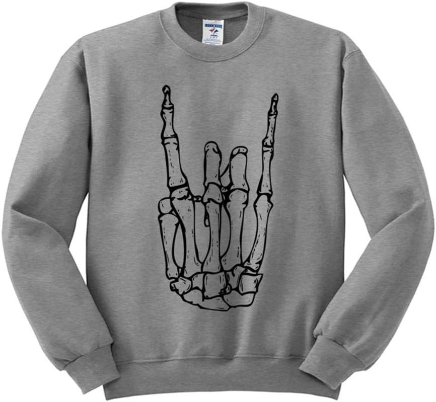 Skeleton Rock Hand Sweatshirt Unisex