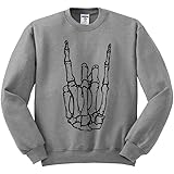 Skeleton Rock Hand Sweatshirt Unisex
