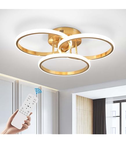 26inch Modern LED Ceiling Light, 6 Rings Flower Barbados | Ubuy